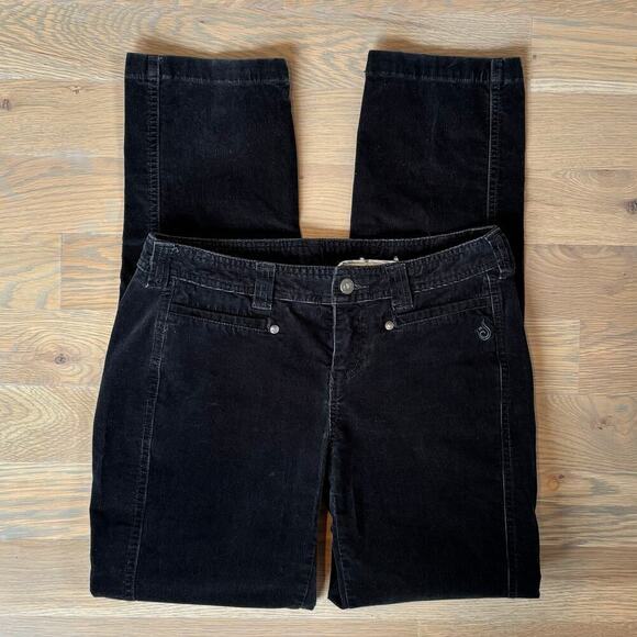 Isis Pants - ISIS Blue Note Corduroy Velvet Pants Low Rise Y2K Charcoal Womens Size 4